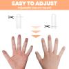 10 Pcs Silicone Finger Protectors, Gel Finger Cots Sleeves Reusable Soft Elastic Fingers Covers Thumb Guard Fingers Bandages for Pain Relief, Thumb Cover and Fingertip Protection (White) view 4
