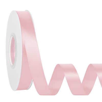 Simplegoal Light Pink Double Faced Satin Ribbon 5/8 Inch x 30 Yards Continuous Roll for Gift Wrapping Crafts Bouquet Wedding Decoration