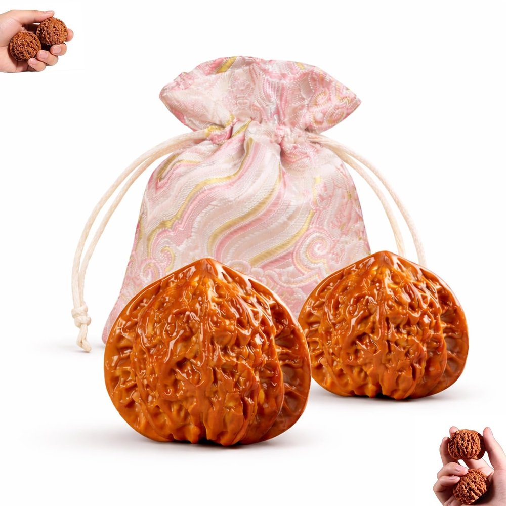 2026 New Chinese Walnuts Fidget, 2026 New Wenwan Walnuts Chinese Walnuts, for Meditation, Finger Exercise & Desk Decor, Stress Relief(2pcs)