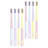 Vaguelly Soft Bristle Toothbrush Set 8pcs, Compact Head Portable Oral Care Tooth Cleaning Tool for Adults, Travel-Friendly Macaron Color Household Teeth Brush view 1
