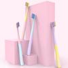 Vaguelly Soft Bristle Toothbrush Set 8pcs, Compact Head Portable Oral Care Tooth Cleaning Tool for Adults, Travel-Friendly Macaron Color Household Teeth Brush view 4