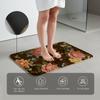 dcetiAAm Flannel Indoor Door Mat 16 24 Inch, Classic Floral No Slip Mudroom Rug Water Absorbing Entryway Decor Bathroom Rugs Non Slip Washable Bath Mats for Bathroom Non view 3