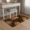 dcetiAAm Flannel Indoor Door Mat 16 24 Inch, Classic Floral No Slip Mudroom Rug Water Absorbing Entryway Decor Bathroom Rugs Non Slip Washable Bath Mats for Bathroom Non view 4