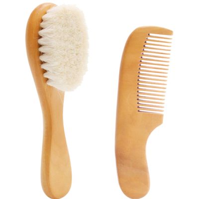 Baby Hair Brush Set for Newborns Mini Wood Baby Brush and Comb Set Soft & Gentle Newborn and Comb Shower GiftBaby Hair for Newborns