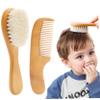 Baby Hair Brush Set for Newborns Mini Wood Baby Brush and Comb Set Soft & Gentle Newborn and Comb Shower GiftBaby Hair for Newborns view 4