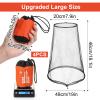 4 Pcs Mosquito Head Net, Breathable Bug Net, Ultra Large & Long Mosquito Hat with Drawcord, Fly and Insect Proof Equipment for Camping, Hiking, Fishing, Gardening and Wildlife Park (Black) view 2