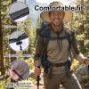 4 Pcs Mosquito Head Net, Breathable Bug Net, Ultra Large & Long Mosquito Hat with Drawcord, Fly and Insect Proof Equipment for Camping, Hiking, Fishing, Gardening and Wildlife Park (Black) view 3