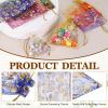 PATIKIL Organza Jewelry Gift Pouch, (4.7 x 3.5 Inch, Bright Blue) (100 Pcs) Gold Rose Drawstring Mesh Candy Pouch Mini Wedding Favor Bags for Christmas Party Wedding Festival view 3