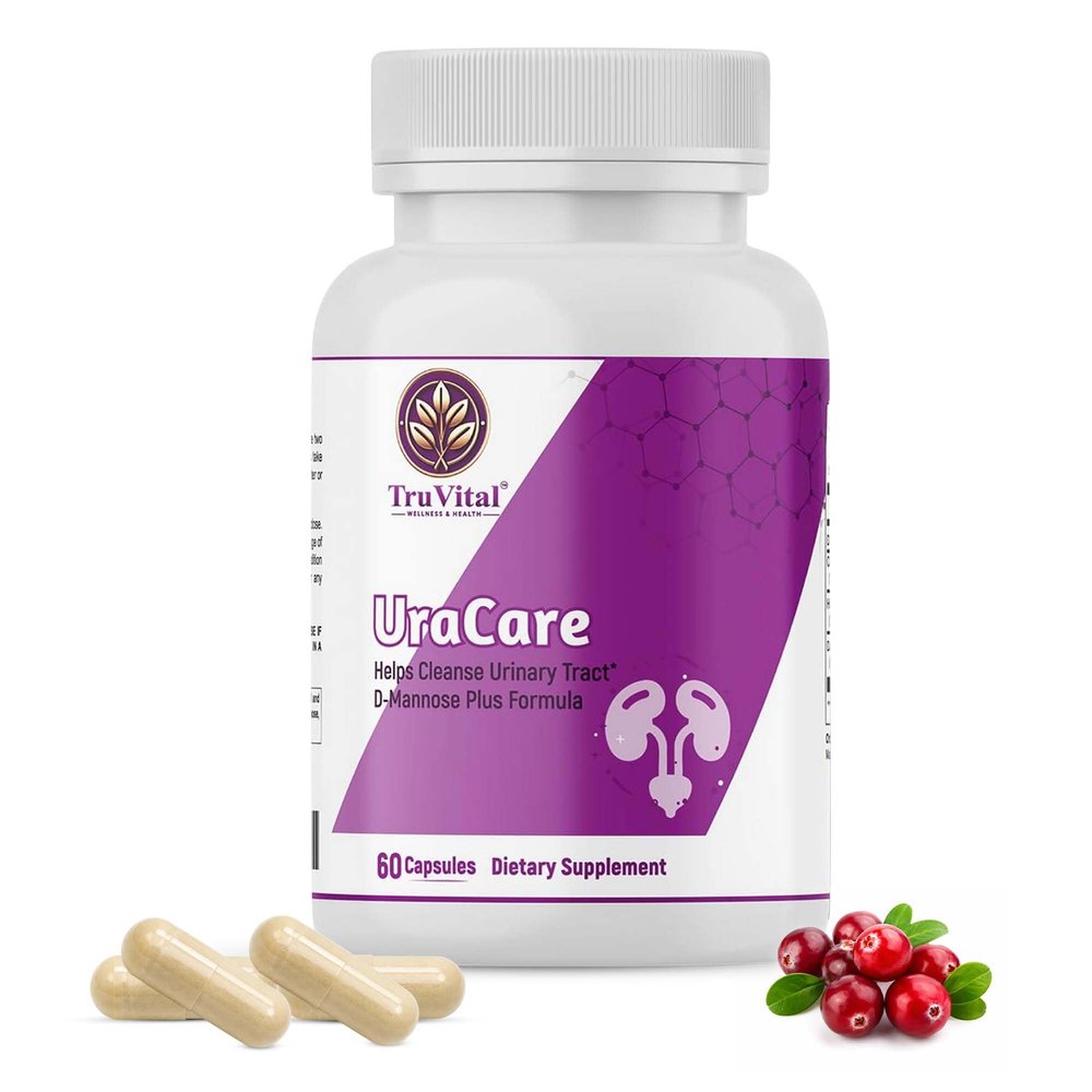 Tru Vital UraCare D-Mannose & Cranberry Support for Women, 90 Capsules