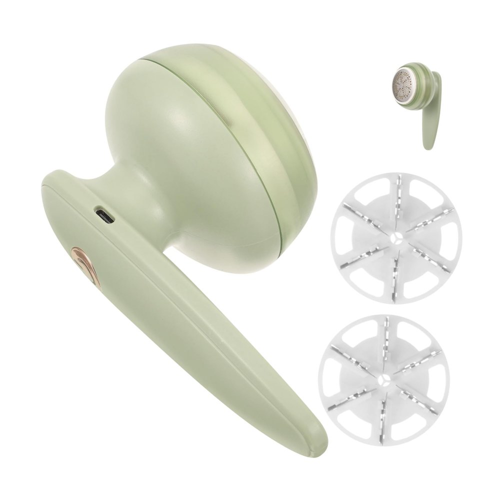 CATIEBYE Electric Lint Remover Clothes Fluff Remover USB Rechargeable Fabric Shaver with 2 Blades for Sweaters Carpet Pill Trimming Home Use