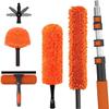 26FT High Reach Cleaning Kit with Extension Pole, Microfiber Duster & Squeegee for Ceiling Fans, Windows, Walls & Tall Surfaces, Adjustable Ceiling Fan Cleaner Duster Tool Set view 1