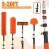 26FT High Reach Cleaning Kit with Extension Pole, Microfiber Duster & Squeegee for Ceiling Fans, Windows, Walls & Tall Surfaces, Adjustable Ceiling Fan Cleaner Duster Tool Set view 3
