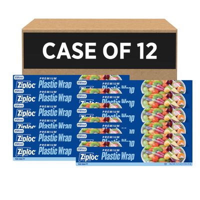 ZIPLOC PLASTIC WRAP 100 SQFT/12 Case