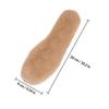 CLISPEED Warm Thickened Winter Insoles for Men and Women, Light Brown Soft Wool Fleece Footwear Inserts, Odor-Resistant Cold-Proof Insoles for Boots and Shoes view 2