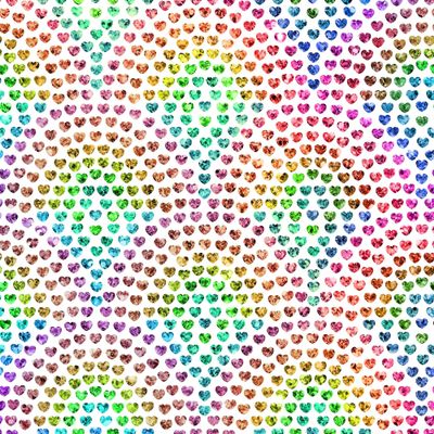 Jillson Roberts Gift Wrap, Holographic Rainbow Hearts, Quarter Ream 208 feet x 24 inches