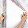 Jillson Roberts Gift Wrap, Holographic Rainbow Hearts, Quarter Ream 208 feet x 24 inches view 3