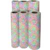 Jillson Roberts Gift Wrap, Holographic Rainbow Hearts, Quarter Ream 208 feet x 24 inches view 4