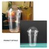 WATIIFUFU 30 Sets 500ml Disposable Plastic Juice Cups with Dome Lids, Cold Drink Beverage Cups for Milk Tea, Juice, Lemonade, Portable Party Use view 3