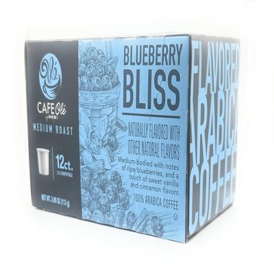 Cafe Ole HEB Single Serve Coffee Pods 12 count - 1 box (Blueberry Bliss)