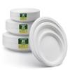 100% Compostable Paper Plates, Heavy Duty Disposable Plates [75-Pack] 25 Pieces of 6" ,9" , and 10" Inch Plates - Eco-Friendly, Biodegradable Sugarcane Bagasse, White Variety Plates-BPI Certified
