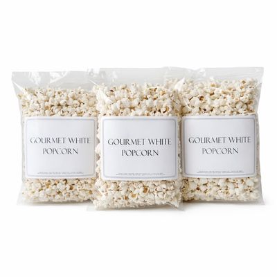 Gourmet Individual Popcorn Treat Bags Assortment Classroom Office Snacks (50, Gourmet White)