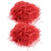 CLISPEED Red Raffia Decorative Shredded Material 120g 2pcs Crinkle Cut Silk Fillers for Box Wrapping Wedding Supplies view 1