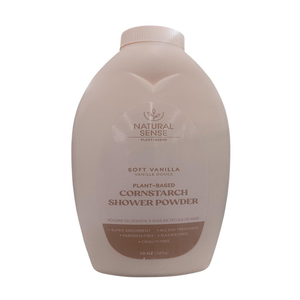 natural sense plant based cornstarch shower powder