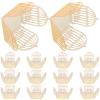 Healeved 50pcs Decorative Chocolate Wrapping Paper Truffle Chocolate Wrappers Candy Packaging Box for Wedding Party Celebration with Hollow Love Bird Cage Design view 1