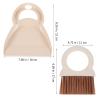 SOIMISS Mini Hand Broom and Dustpan Set, Portable Small Desktop Cleaning Brush with Soft Bristles, Beige Miniature Sweep Set for Office, Home, and Car Dust Removal view 2