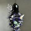 Handmade Healing Crystal Wand for Your Spritual Journey-Obsidian Wand - Natural Clear Quartz & Aventurine Crystal Wand with Seashell & Driftwood for Energy Protection & Spiritual Healing view 3