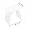 16in Modern Portable Shower Bench,Acrylic Bathroom Stool Load 500 Lbs,Rectangle+Arc-Shaped Shower Stool for Shaving Legs,for Adults Seniors Elderly (White) view 2