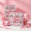 LeZakaa Custom Baby Axolotl Wrapping Paper 30180in Jumbo Roll, Personalized Pink Photo Gift Wrap for Kids Baby Girls Birthday Party, Baby Shower, Newborn view 2