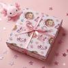 LeZakaa Custom Baby Axolotl Wrapping Paper 30180in Jumbo Roll, Personalized Pink Photo Gift Wrap for Kids Baby Girls Birthday Party, Baby Shower, Newborn view 3