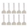 10pcs Metal Toothpaste Squeezer, Stainless Steel Tube Roller Key, Half Round Squeeze Tool for Toothpaste Hair Dye Tubes, Rustproof Tube Extractor for Home Use view 1