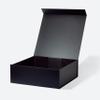 Geoto 14x14x5in | 35.535.512.7cm. AL Square Luxury Rigid Foldable Magnetic Closure Collapsible Gift Packaging Boxes (Black) view 2