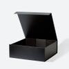 Geoto 14x14x5in | 35.535.512.7cm. AL Square Luxury Rigid Foldable Magnetic Closure Collapsible Gift Packaging Boxes (Black) view 3
