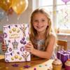 Vnaaem Birthday Wrapping Paper Roll for Girls Kids - Pink & Gold Safari Animals Happy Birthday Party Design Gift Wrap for Party Baby Shower(Total 28.5 sq.ft) view 4