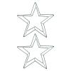 2 Pcs Iron Floral Wreath Artificial Flower Wire Frames DIY Craft Star Shaped Ring Garland Form Wall Decor view 1