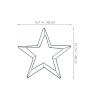 2 Pcs Iron Floral Wreath Artificial Flower Wire Frames DIY Craft Star Shaped Ring Garland Form Wall Decor view 2