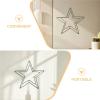 2 Pcs Iron Floral Wreath Artificial Flower Wire Frames DIY Craft Star Shaped Ring Garland Form Wall Decor view 4