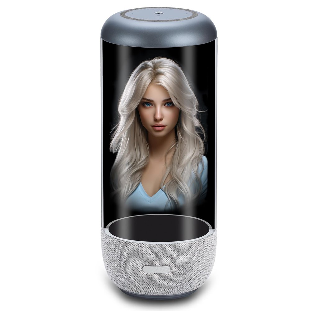 AI HoloBox Holographic AI Companion with Patented Light Field Display Customize Avatars & 33 Languages Real-Time Interactive Smart Device for Digital Collectibles Chat Learning and Unique Tech Gifts