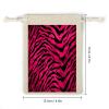 FekiLoot Zebra Tiger Leopard Pink Sachet Bag 8pcs Drawstring Bag Cotton Linen Gift Pouch Muslin Bag Reusable Jewelry Pouches Small Burlap Gift Bags for Filling Spice Jewellery Wedding view 2