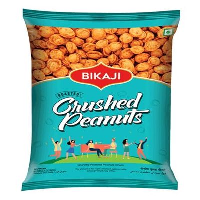 Bikaji Roasted Crushed Peanuts 400g |Indian Snacks, Crunchy Indian Namkeen Snack | Traditional Roasted Peanut Crumbles | Perfect for Tea Time, Parties & On-the-Go Munching