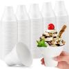 FoldTier 200 Pcs Summer Snow Cone Cups 12 oz Paper Cone Cups White Disposable Leakproof Snack Ice Cream Bowls for Water Kids Party Cookout Commercial Shaved Ice Food Service, 3.94 x 3.35 Inches view 1