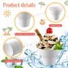 FoldTier 200 Pcs Summer Snow Cone Cups 12 oz Paper Cone Cups White Disposable Leakproof Snack Ice Cream Bowls for Water Kids Party Cookout Commercial Shaved Ice Food Service, 3.94 x 3.35 Inches view 4