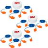 3M Corded Reusable Earplugs, 3 Pack, Noise Reduction Rating (NRR) 25 dB, Easy to Use & Insert, Pliable & Tri-Flange Design Enhances Comfort & Fit, Orange Ear Plugs (90716H3-DC), 3 Pair (Pack of 3) view 1