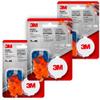 3M Corded Reusable Earplugs, 3 Pack, Noise Reduction Rating (NRR) 25 dB, Easy to Use & Insert, Pliable & Tri-Flange Design Enhances Comfort & Fit, Orange Ear Plugs (90716H3-DC), 3 Pair (Pack of 3) view 2