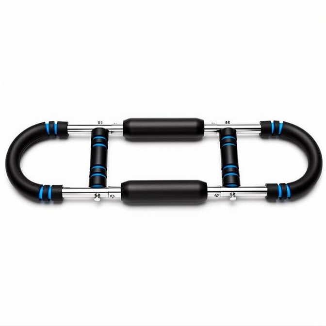 Arm Twister Bar Chest Expander Upper Body Strength Trainer, Adjustable Power Twister for Chest, Arms, Biceps, Triceps & Shoulders Workout, Home Gym Resistance Exercise Bar with Foam Handles