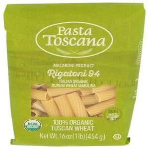Pasta Toscana Organic Rigatoni Pasta 1.001 lb (Pack of 12)