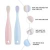 WOFASHPURET Toothbrush 2pcs Soft Bristles Toothbrush for Babies with Tongue Cleaner, Ultra-fine Bristles, Gentle Gum Care for Oral Training view 3